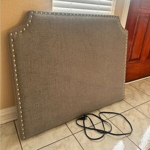 Gray twin bed frame!